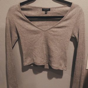 Topshop Cropped Grey L/S